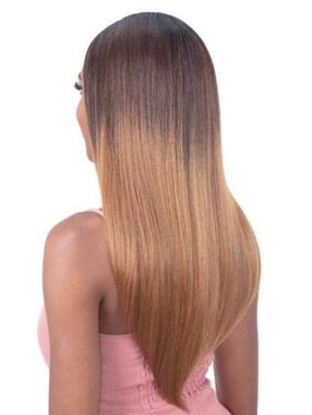 Straight Ombre Brown Synthetic Wig